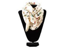 White Feather Wild Rag 100% Silk