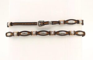 Leather Star Scalloped 3/8" Hatband