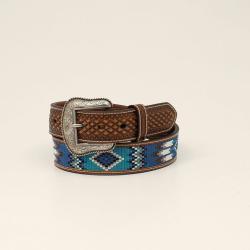 Ariat Southwest Blue Embroidered Brown