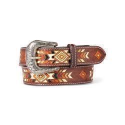 Ariat Hand Tooled Southwest Painted Belt
