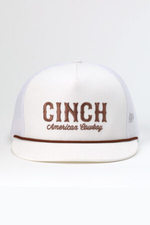 Cinch American Cowboy White Snapback