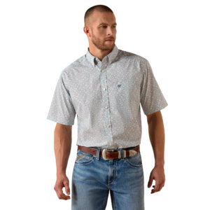 Ariat Pier Classic Blue Elixir Short Sleeve Button