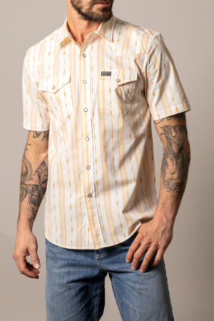 Kimes Ranch Sonny Short Sleeve Orange Snap