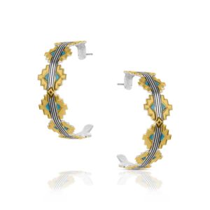 Montana Silversmiths Painted Sky Hoop Earrings