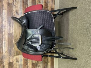 JRD 18" Dressage Saddle w/Pad, Irons, & Leathers