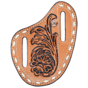 Hooey Tuff Tan Tooled Pancake Knife Sheath