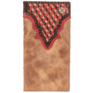 Hooey Whip Brown/Red/Tan Smooth Tan Rodeo Wallet