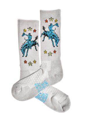 Lucky Chuck Fringe Long Live Grey Sock
