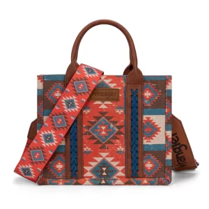 Wrangler Aztec Burgundy Dual Sided Tote/Crossbody