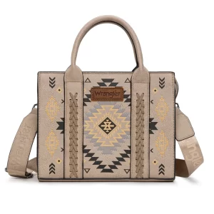 Wrangler Aztec Khaki Pattern Tote/Crossbody