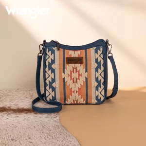 Wrangler Sherpa Jean Aztec Canvas Crossbody