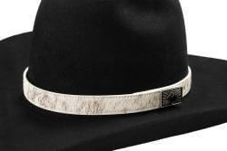 Calf Hair Black/Stone 3/4" Hatband