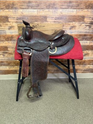 Used Saddle Hard Seat Round Skirt 14" Seat