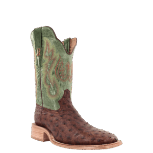 R. Watson Full Quill Ostrich Brass/Lemon Green