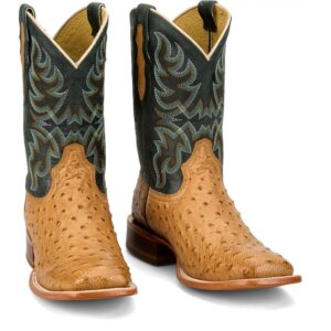 Tony Lama Blaine Umber Ostrich/Forest Green