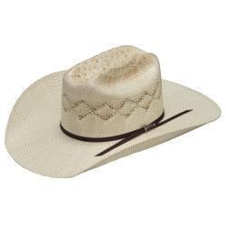 Twister Bangora Ivory Brown Diamond Straw Hat