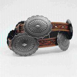 Ariat Tan Leather Diamond Concho Belt