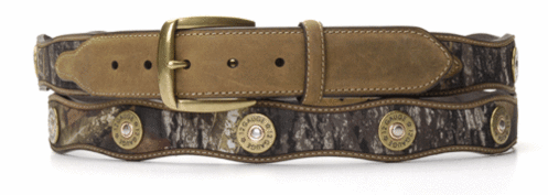 Nocona Mossy Oak Shotgun Shell Western Belt - Camo/Brown