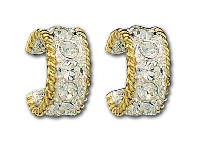 Montana Silversmith Roped CZ Cuff Earrings