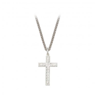 Montana Silversmiths Silver Engraved Cross Necklace