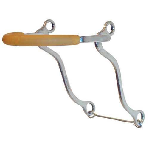 Stainless Steel Hackamore w/ Gum Rubber Nose Cover