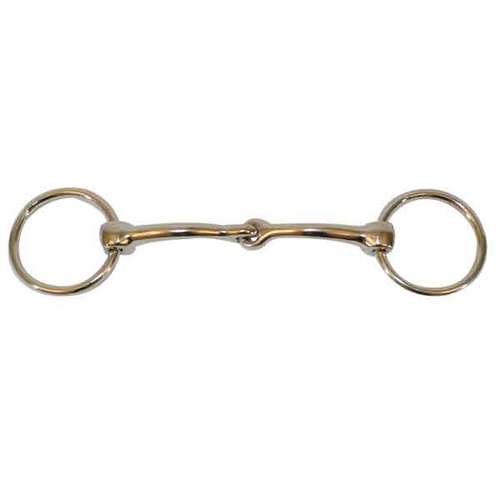 5 1/4" Nickle Plated Loose Ring Snaffle Bit