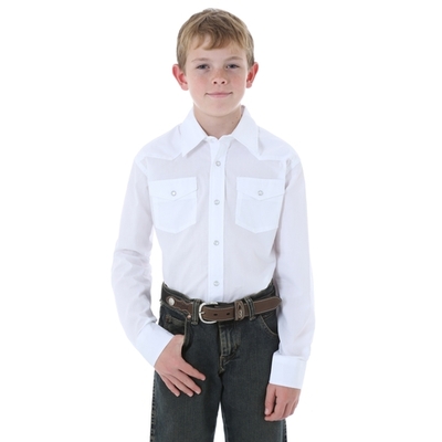 Wrangler Youth White Dress Shirt