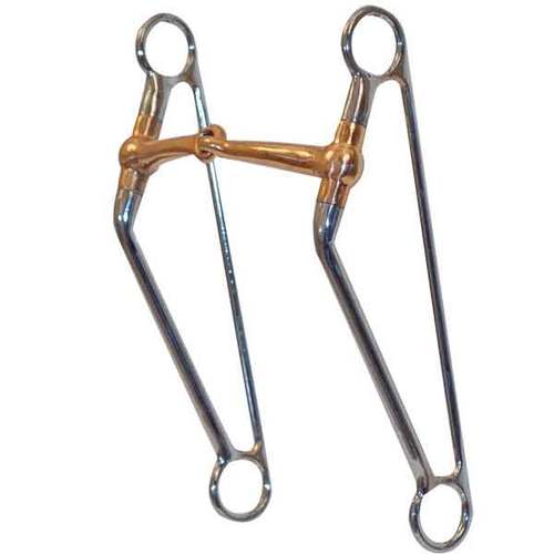 5" Loose Cheek Long Shank Snaffle Bit