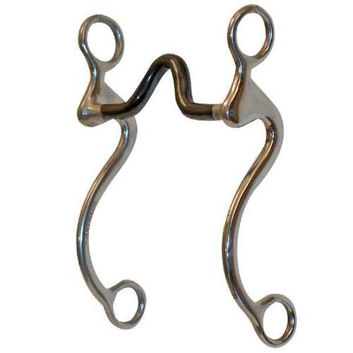 5" High Port Sweet Iron S-Curve Stainless Steel Bit