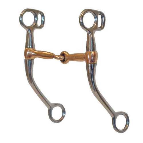 4 3/4" Copper Mouth Stainless Streel Training Snaffle Bit