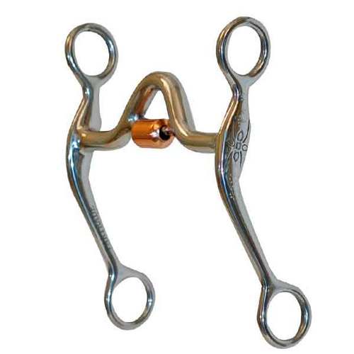 4 3/4" Copper Cricket Roller Quarter Horse Bit