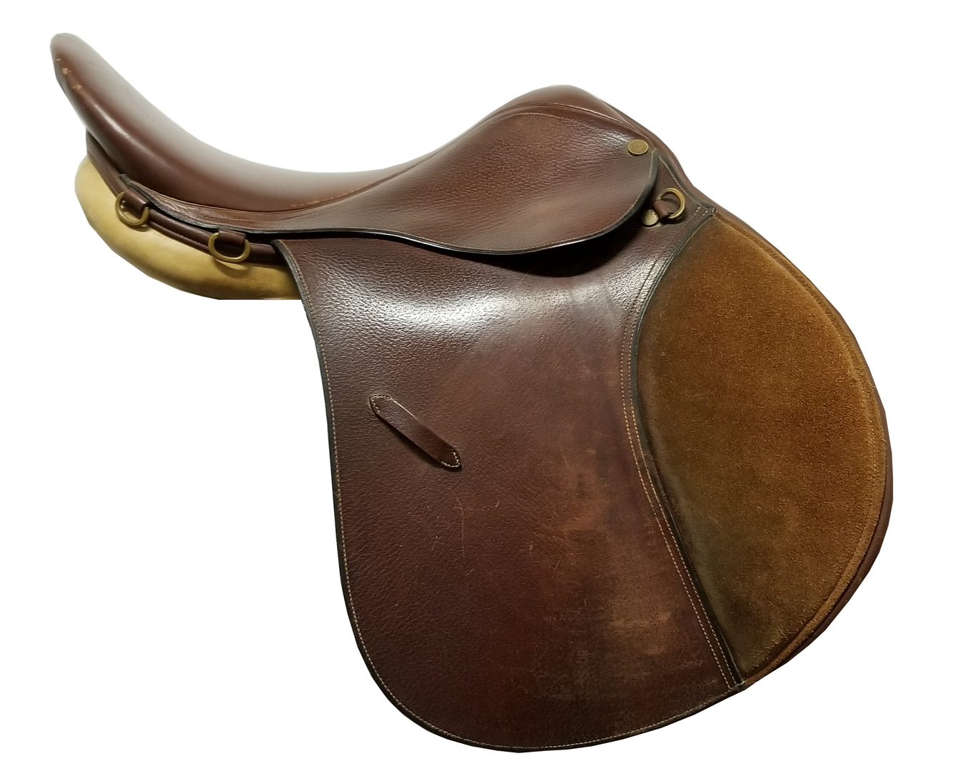 17 Inch All Purpose English Saddle Package All Leather 7" Gullet Hav Brown 